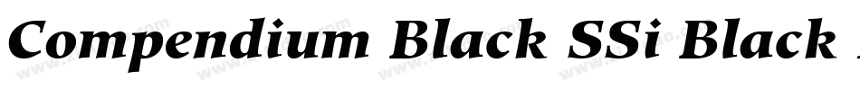 Compendium Black SSi Black Italic字体转换